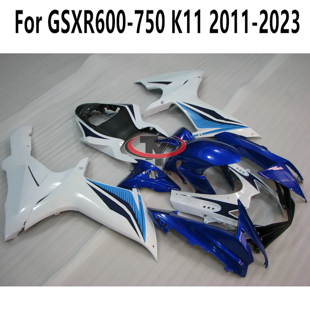 

For GSXR600 GSXR750 K11 2011-2012-2013-2014-2015-2016-2019 Blue white glossy matte Bodywork Cowling Motorcycle Full Fairing Kit