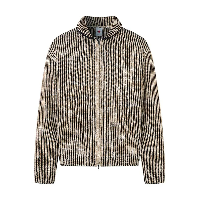 

Men's Fashion Vintage Knitted Sweater High Streetwear Retro Cardigan Jumper For Male Autumn Winter Knitwear Tops For Male