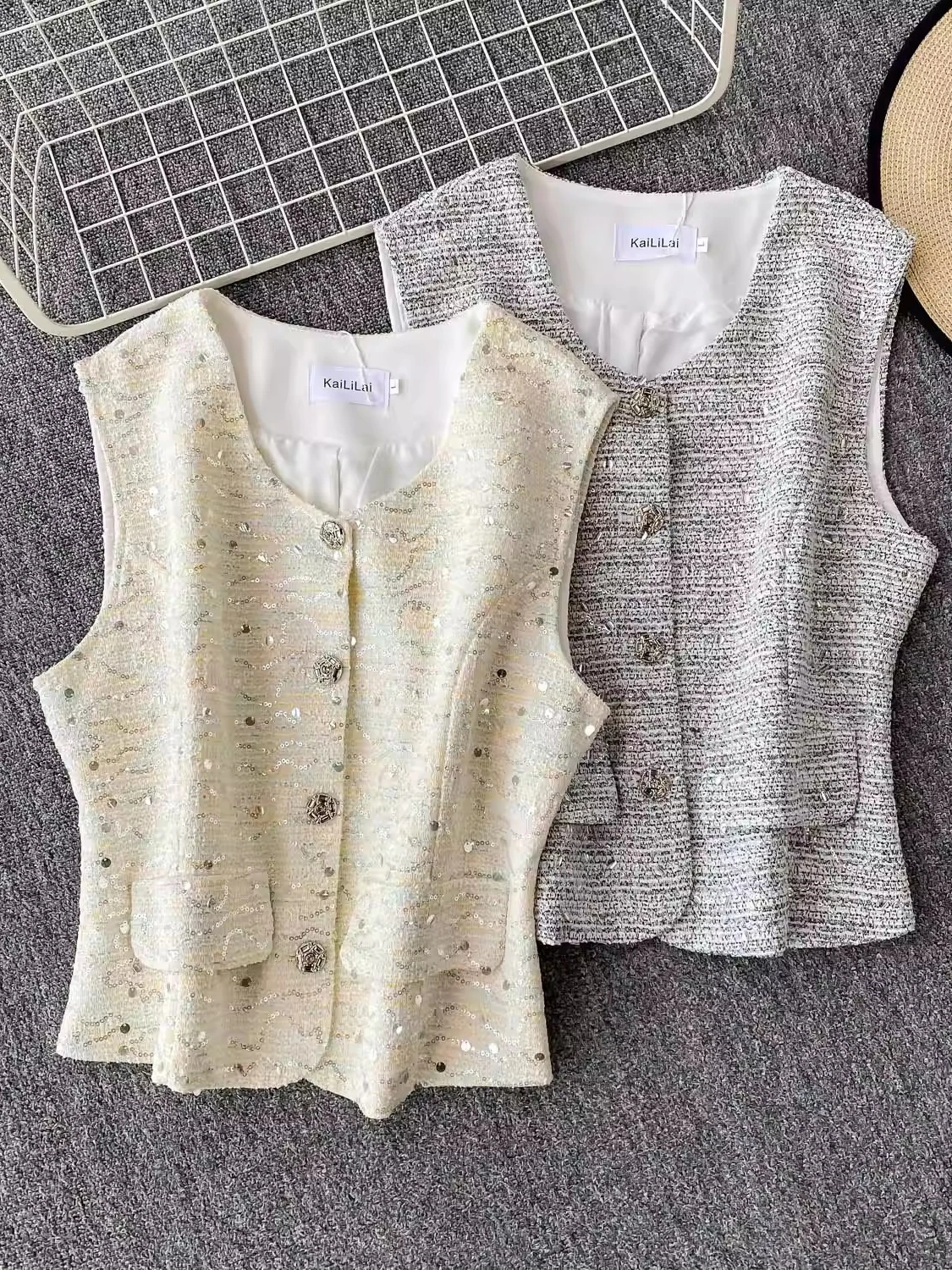 

Женский жилет с пайетками iny, модный дизайн, облегающий топ на одной пуговице с тяжелой вышивкой, подходит для поездок на работу