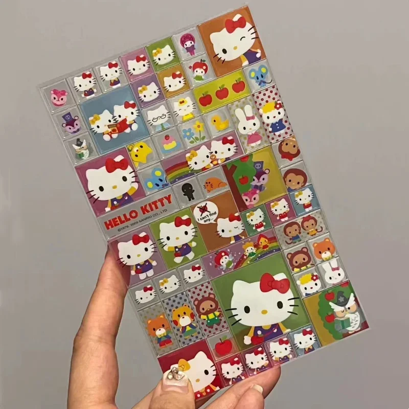 Cartoon Sanrio 3D Jelly Nostalgic Cube HelloKitty Sticker Decoration Mobile Phone Shell Water Cup Guitar Sticker Wholesale