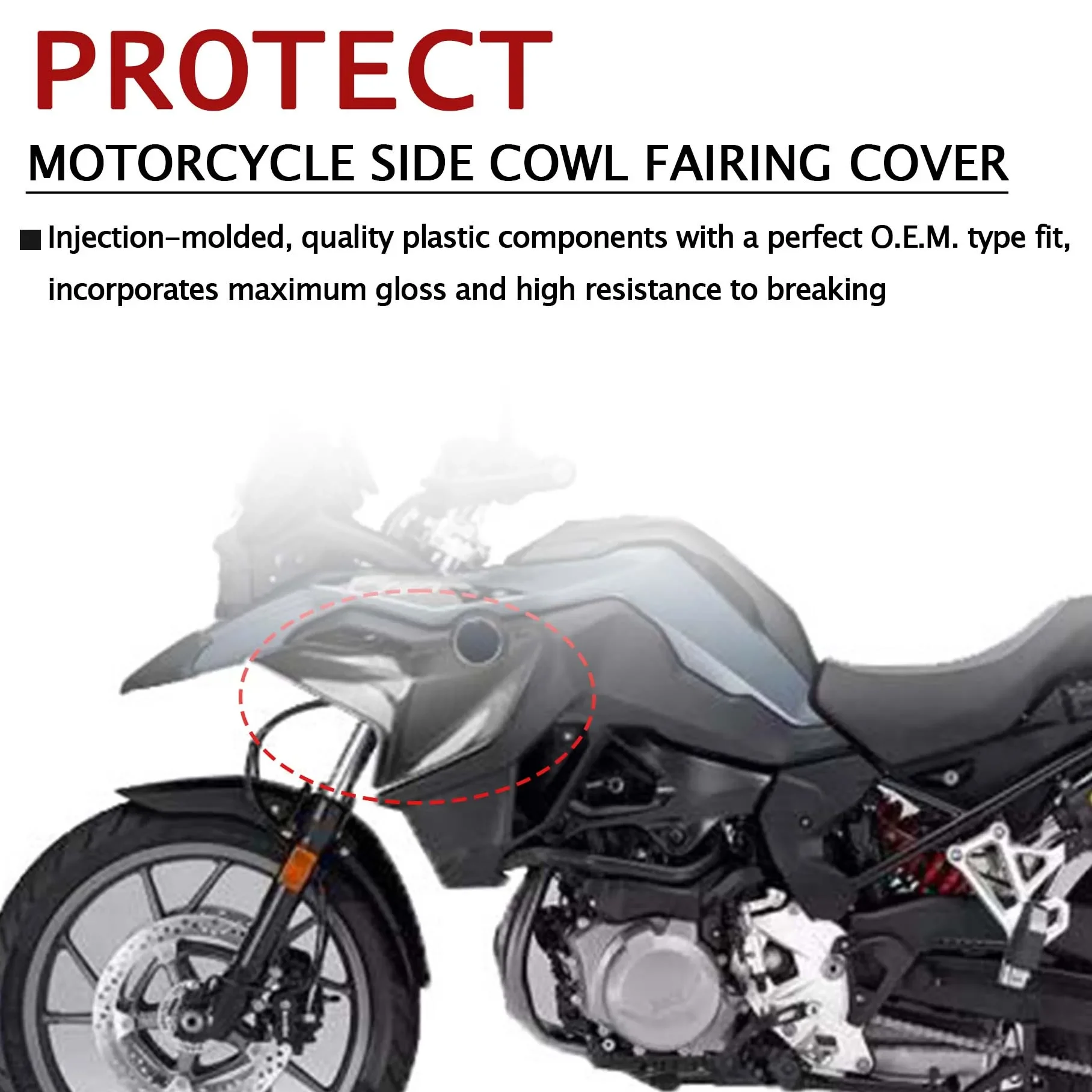 F 750 850 GS Motorcycle Side Fairing Cowling Cowl ABS For BMW F750GS F850GS F 750GS 850GS Surround Fuel Tank Side Plate Guard