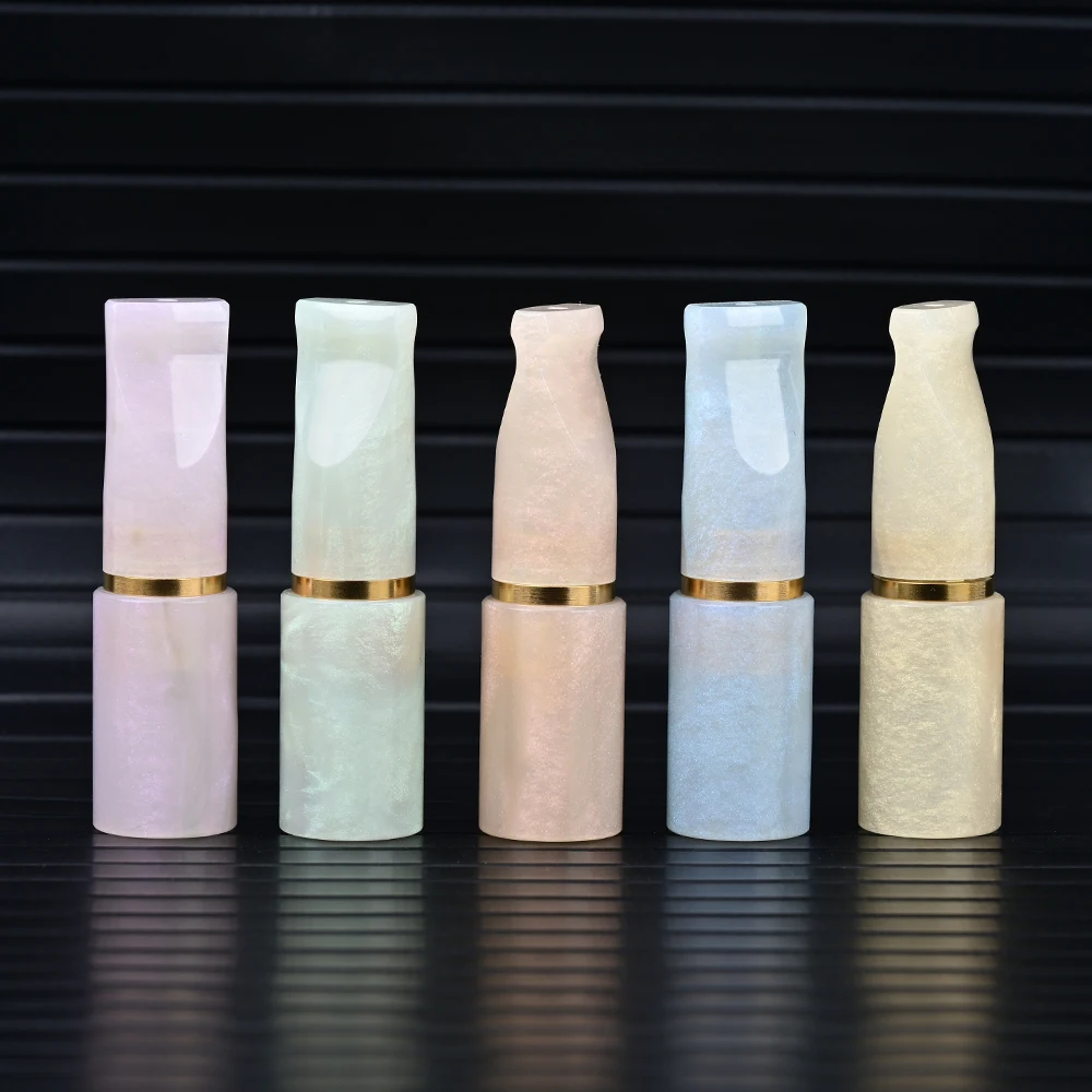 6cm gold ring luminous resin filter cigarette holder 9MM activated carbon filter element unisex thick cigarette filter nozzle