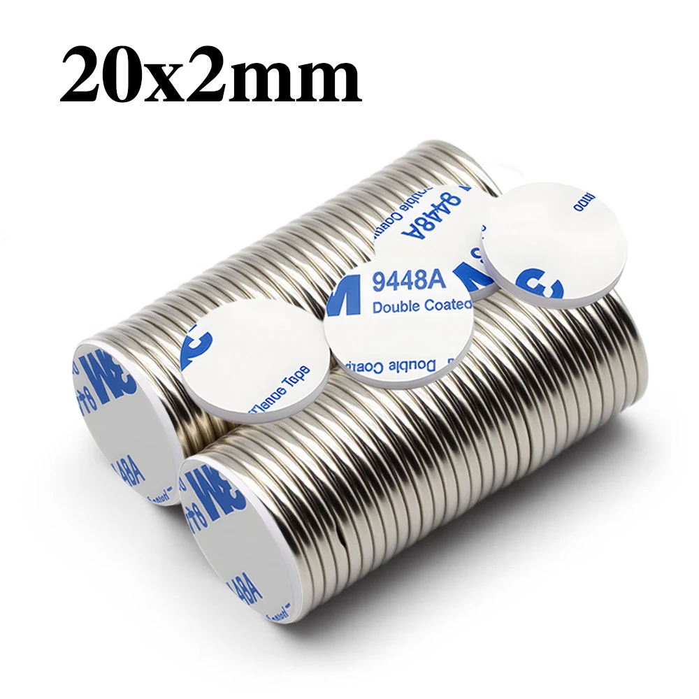 

20x2mm iman Refrigerator magnets With double-sided tape DIY Office Whiteboard Workshop