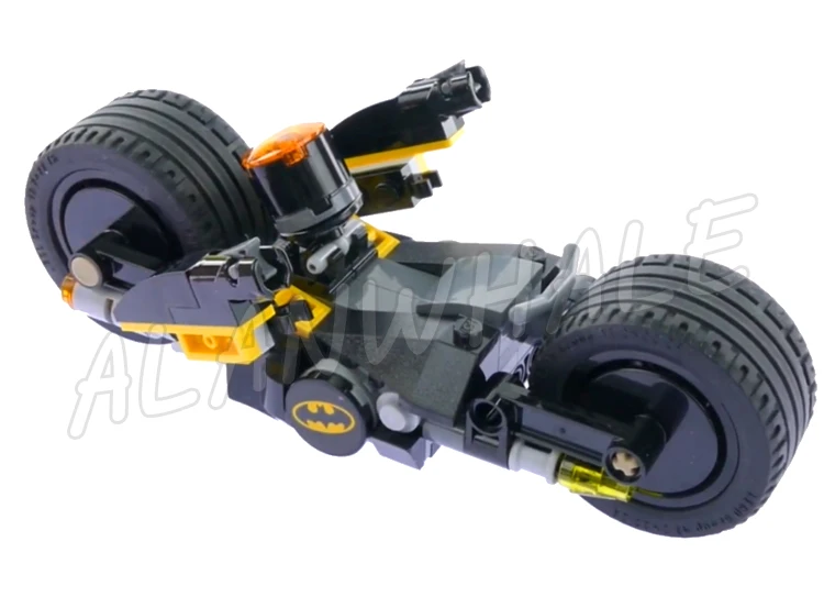 Bloques de construcción para niños, juguete de ladrillos para armar Super Fighter Gotham City Cycle, Chase Batcycle, ruedas grandes, código 212, Compatible con modelo 07032