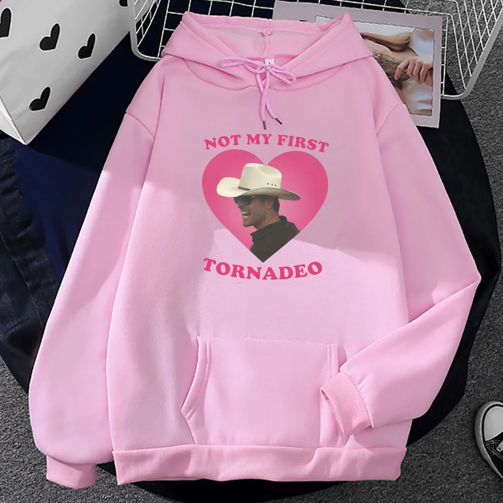 Pink Heart Graphic Hoodies Not My First Tornadeo Twisters Movie Sweatshirt Sudaderas Hombre Winter Casual Hooded Pullover Hoodie