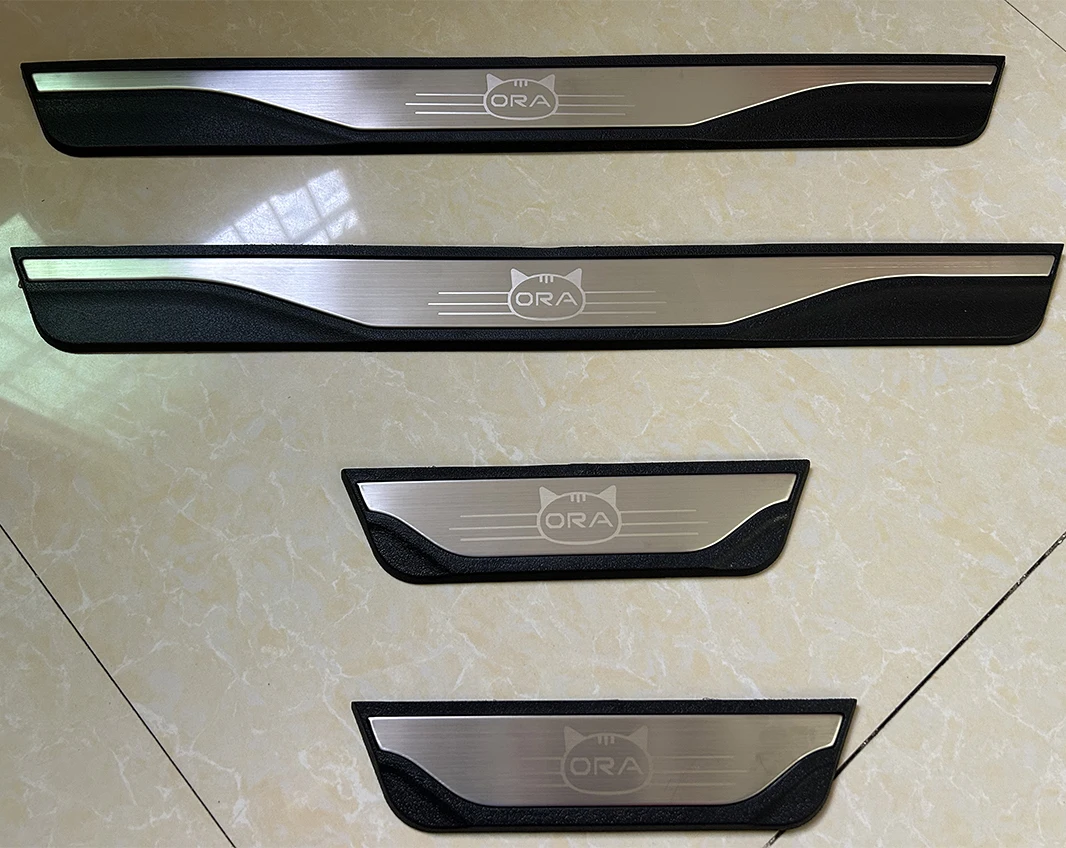 Placa de desgaste para puerta ORA FUNKY CAT 03 E-TECH GT, alféizar de puerta, moldura de Gran Pared, Motor de acero inoxidable, NEXT ORA 2024 2023 2022