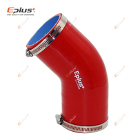 EPLUS Universal Silicone Tubing Hose 45 Degrees Connector Car Intercooler Turbo Intake Pipe Coupler Red Multi Size