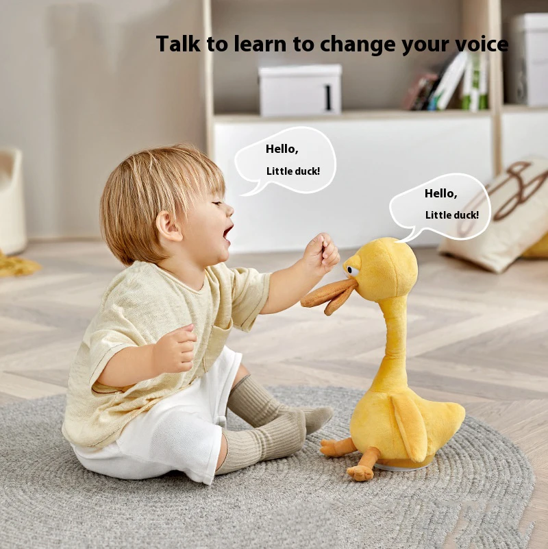 Repeat Duck Plush Baby Learning To Speak Toy Baby Doll Talking Duck Doll, Interactive Toy, Music Doll Repeat Smart Toy