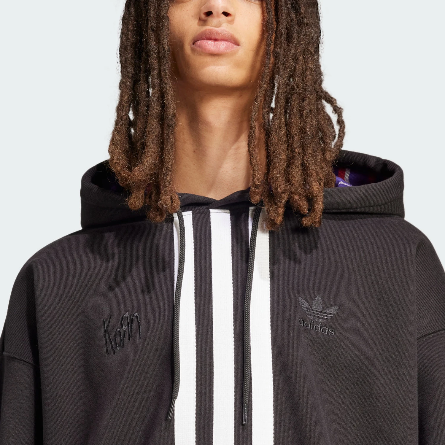 アディダス公式オーセンティック メンズ ストライプ スポーツ フード付き ウォーム スウェットシャツ JG1337