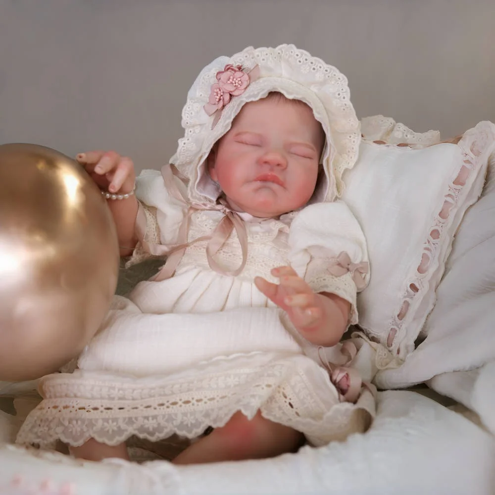 

Cloveray 22 inch Lifelike Reborn Baby Doll Cute Vinyl Doll Simulation Newborn Doll European Retro Baby Doll Toys Kid Xmas Gift