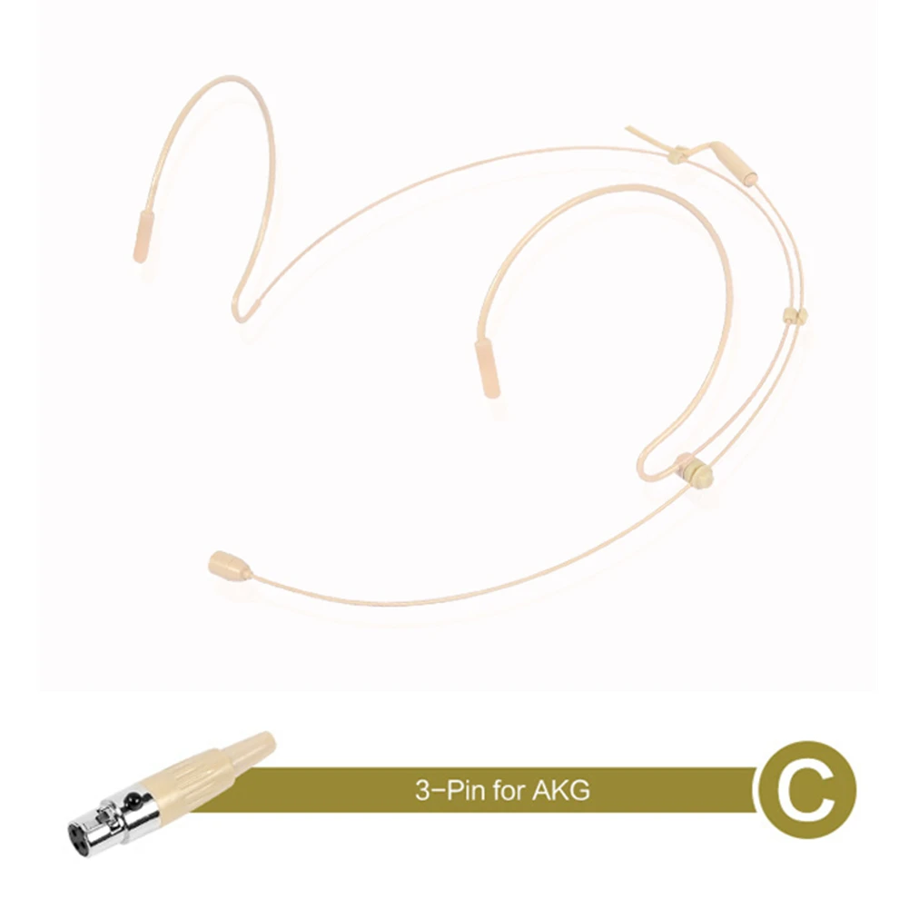 Dubbele oorhaak headsetmicrofoon Hoofdgedragen omnidirectionele condensatormicrofoon voor Sennheiser voor Shure Wireless