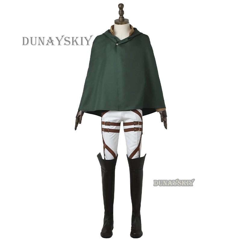 

Anime AOT Cosplay Levi Ackerman Mikasa Ackerman Cosplay Costume Eren Jaeger Outfits Hange Zoe Cosplay Costume AOT Full Set Shoes