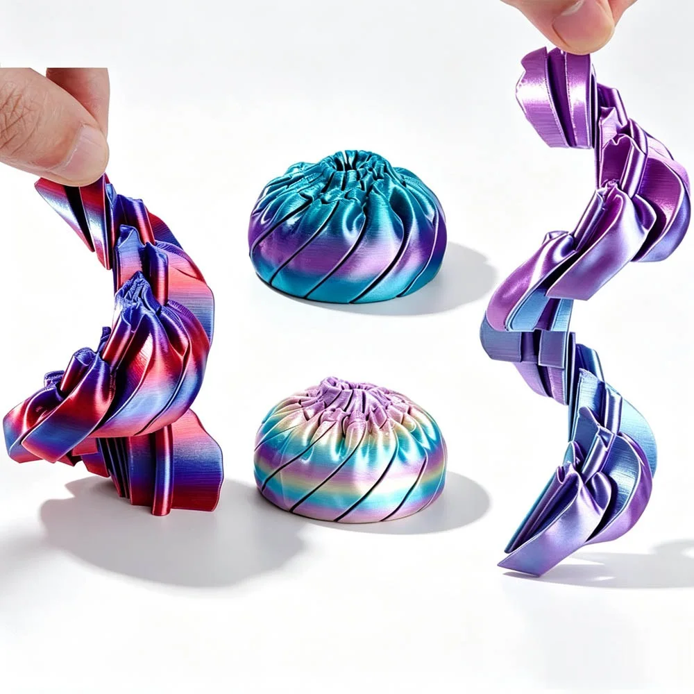 Creative 3D Printed Dumpling Stress Relief Desk Decoration Transformable Easter Egg Stress Relief Model Funny Gifts Board Game