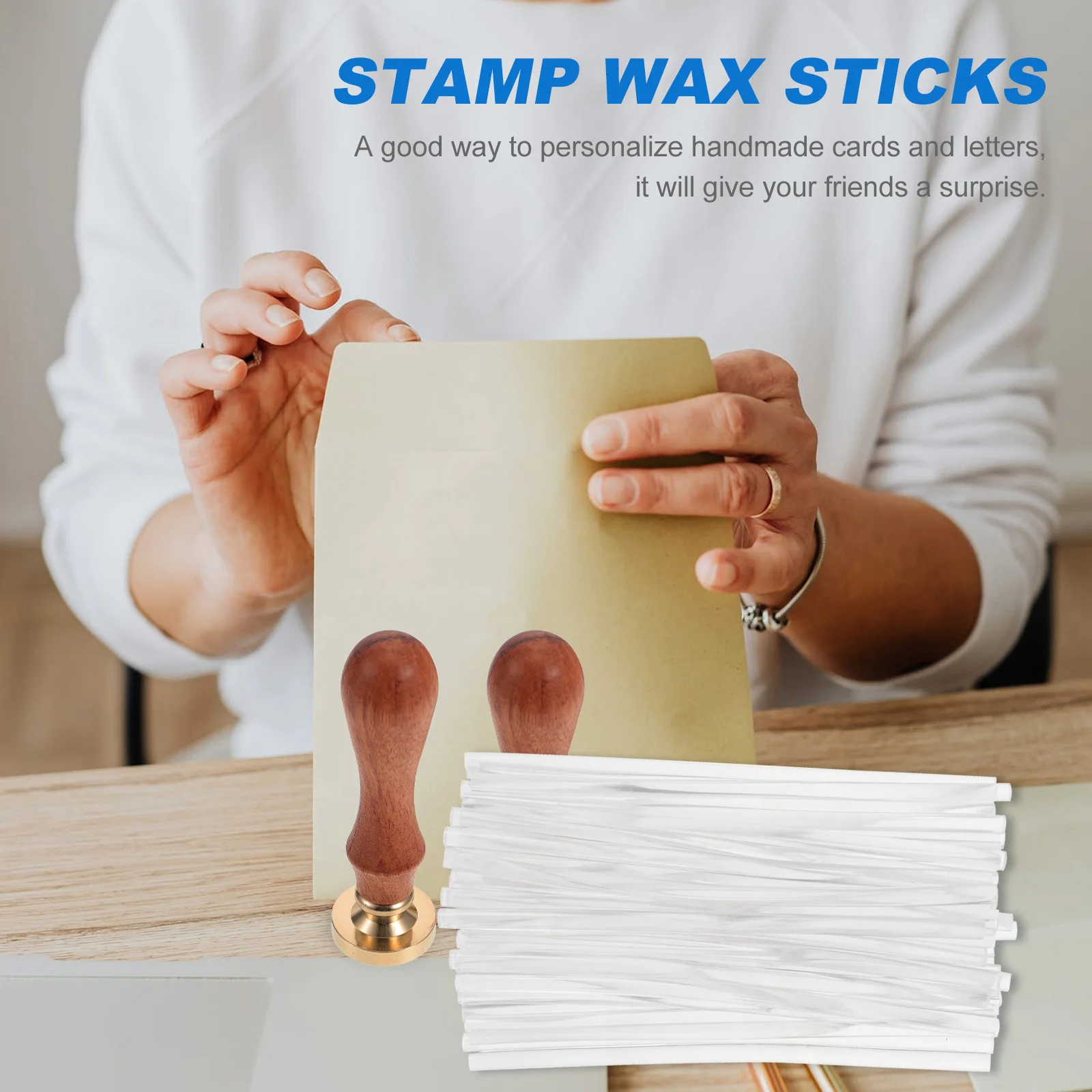 

50Pcs Stamp Wax Sticks High Quality Sealing Wax for Envelopes Wedding Invitations Handmade Cards Envelope Seal Stamp