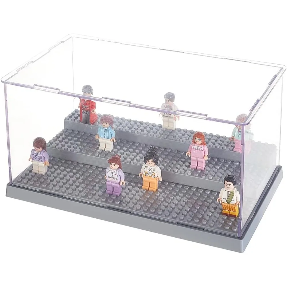 3-Tier Acrylic Minifigure Display Cases Dustproof Building Block Box Acrylic Case Removable Display Box