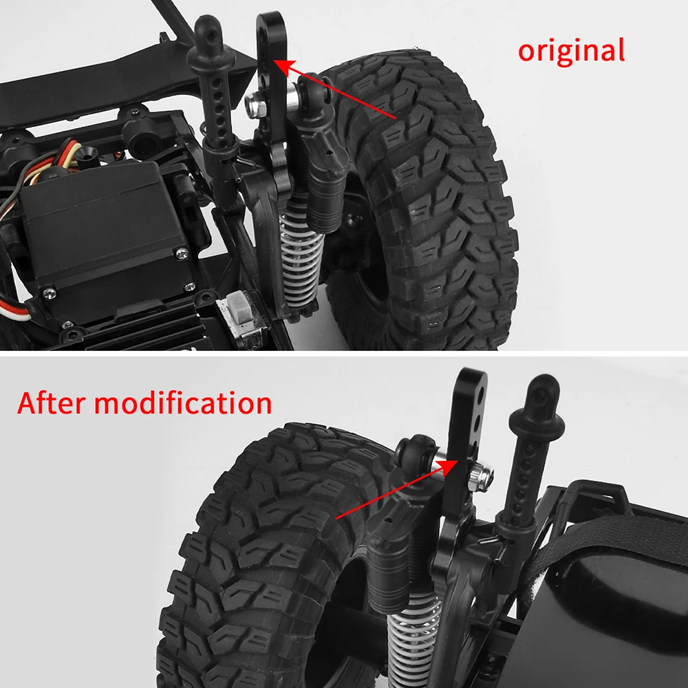 AXSPEED Aluminum Alloy Adjustable Front Rear Suspension Shock Mount Lift Kit for Axial SCX10 1/10 RC Crawler Car Upgrade Parts