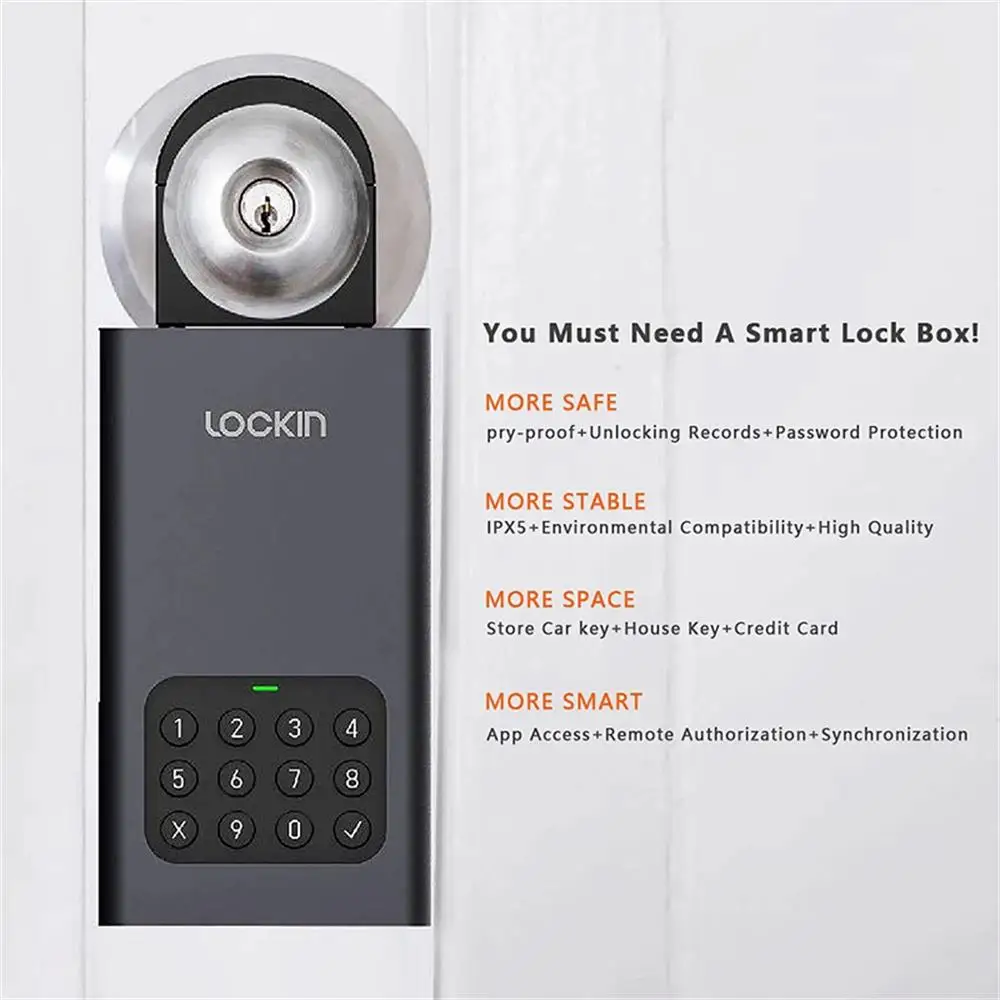 Smart password lock Tuya Smart App Remote Control Key Safe Box Also a Bluetooth Lock Home Hotel Security Code Password Key