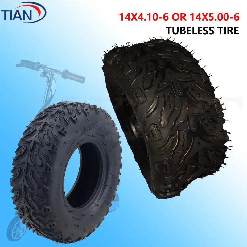 

14x4.10-6 Vacuum Tyre Road Tubeless Tire 14 Inch For Fuel Electric 4 Racing Wheels Buggy Karting Car ATV QUAD Go kart Parts