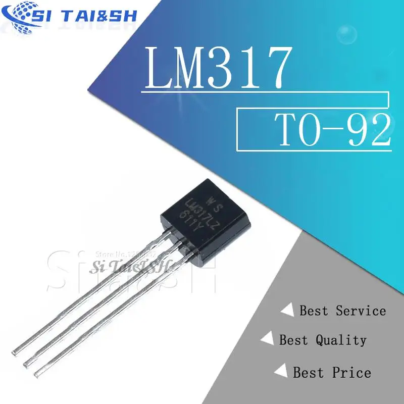 20pcs LM317 TO92 LM317LZ  LM317L Voltage Regulator 1.2V to 37V 100mA 0.1A TO-92 new and original