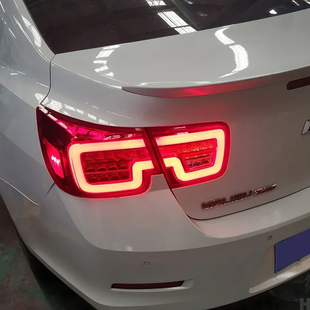 Модернизированные автомобильные задние фонари в сборе для Chevrolet Malibu 2012-2014, автоматические задние фонари, светодиодные динамические стримеры, аксессуары для сигнальных ламп