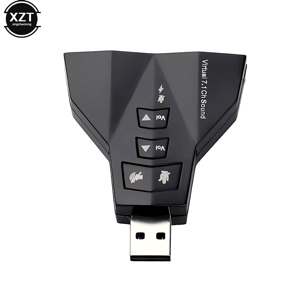 External Virtual USB SOUNDcard 7 In 1 Channel  3D Sound Audio Adapter Dual Microphone Dual Audio Interface Output Independent