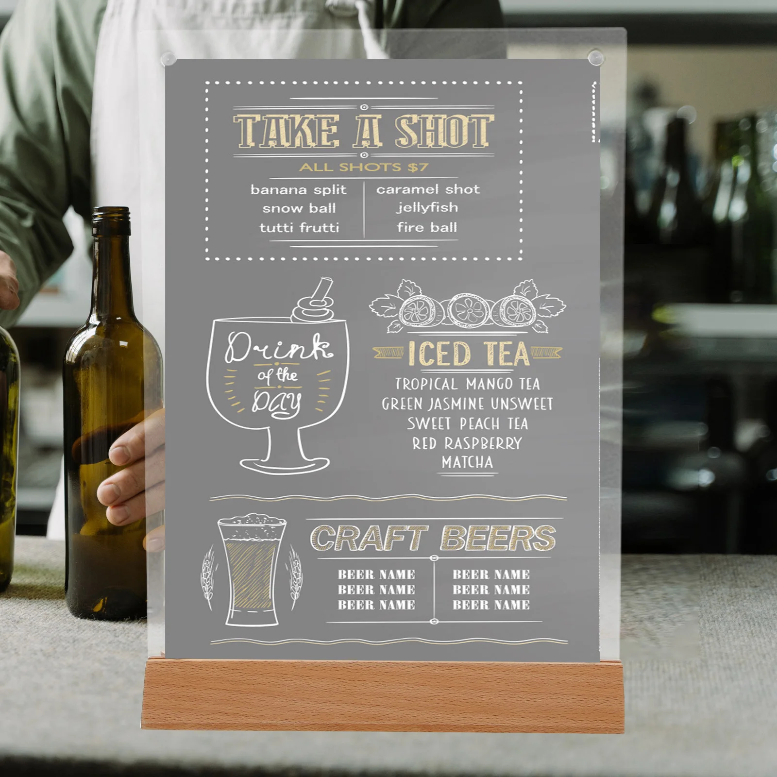 

Cake Label Display Card Menu Sign Holder Rack Restaurant Stand Table Holders Desktop Standing