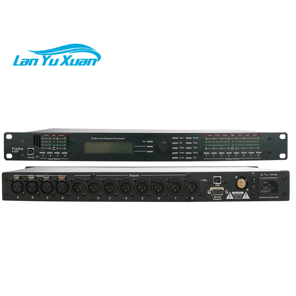 

2026 Audio 4.8SP 4 Input 8 Output Digital Processor DSP Speaker Management Pro Audio Protea Stage Equipment for Hot Selling