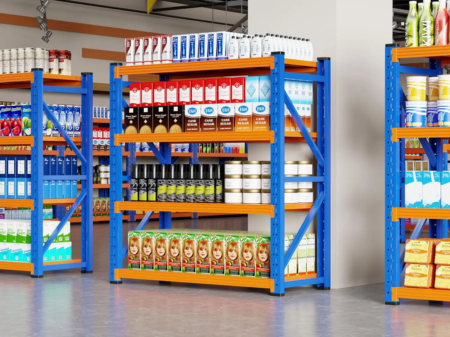 Heavy-Duty Metal Garage Shelving Unit 3000 LBS Load Capacity, Customized