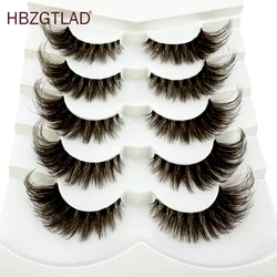 Brown False Eyelashes with Clear Band Fluffy 6D Lashes Brown Colored Lashes Natural Lash Extensions Faux Mink Strip Eyelashes