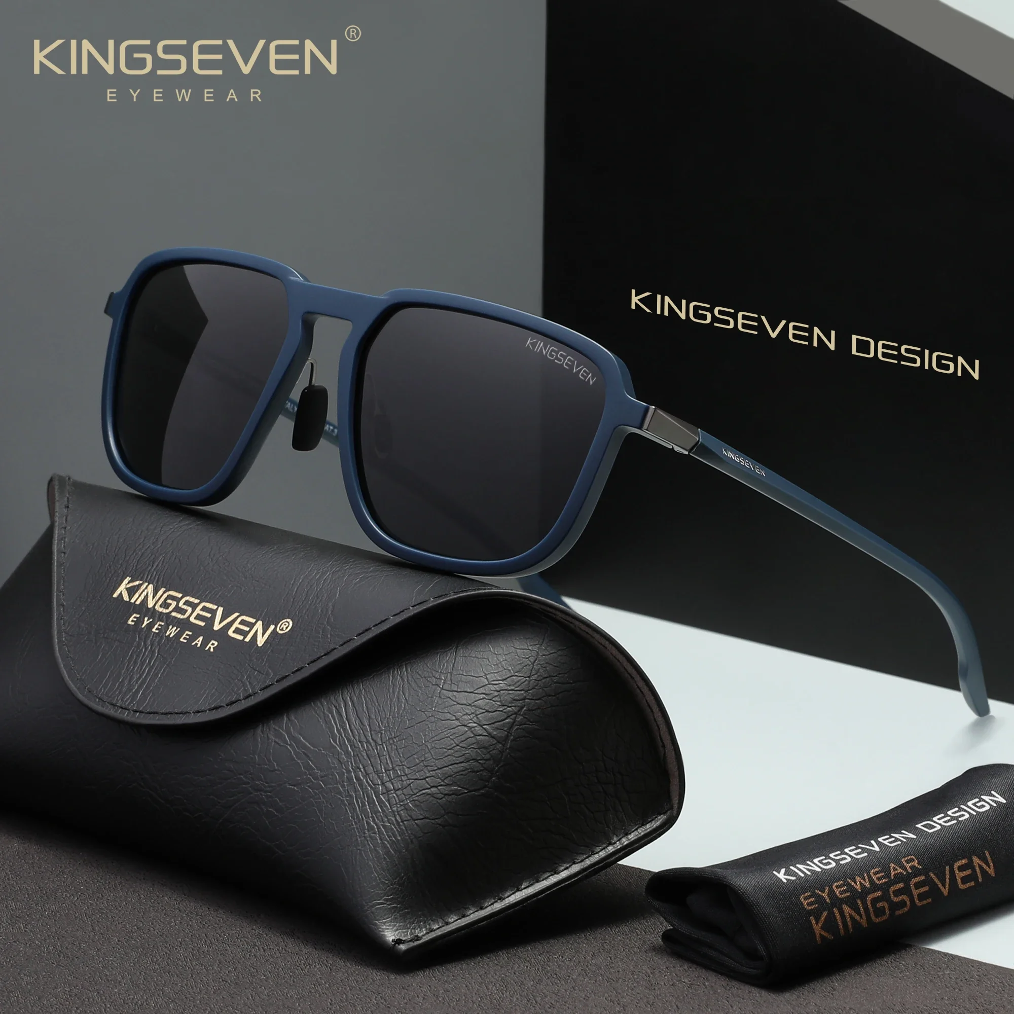 Lunettes de soleil polarisées KINGSEVEN pour hommes et femmes, style vintage de haute qualité, pour 