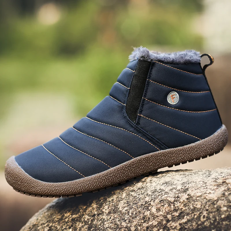 

YRZL Snow Boots For Men Winter Boots Men Anti Slip Lightweight Thermal Trekking Shoes Warm Comfortable Ankle Snow Boots For Men