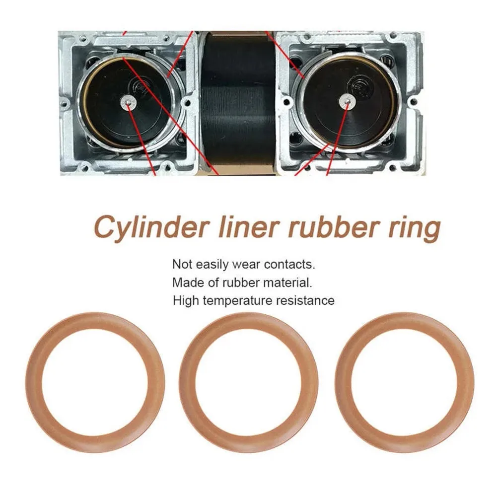 1pc Rubber Insulated Piston Ring Replacement For 550W,1100W,1500W Oil-Free Silent Air Compressor Piston Ring Accessories