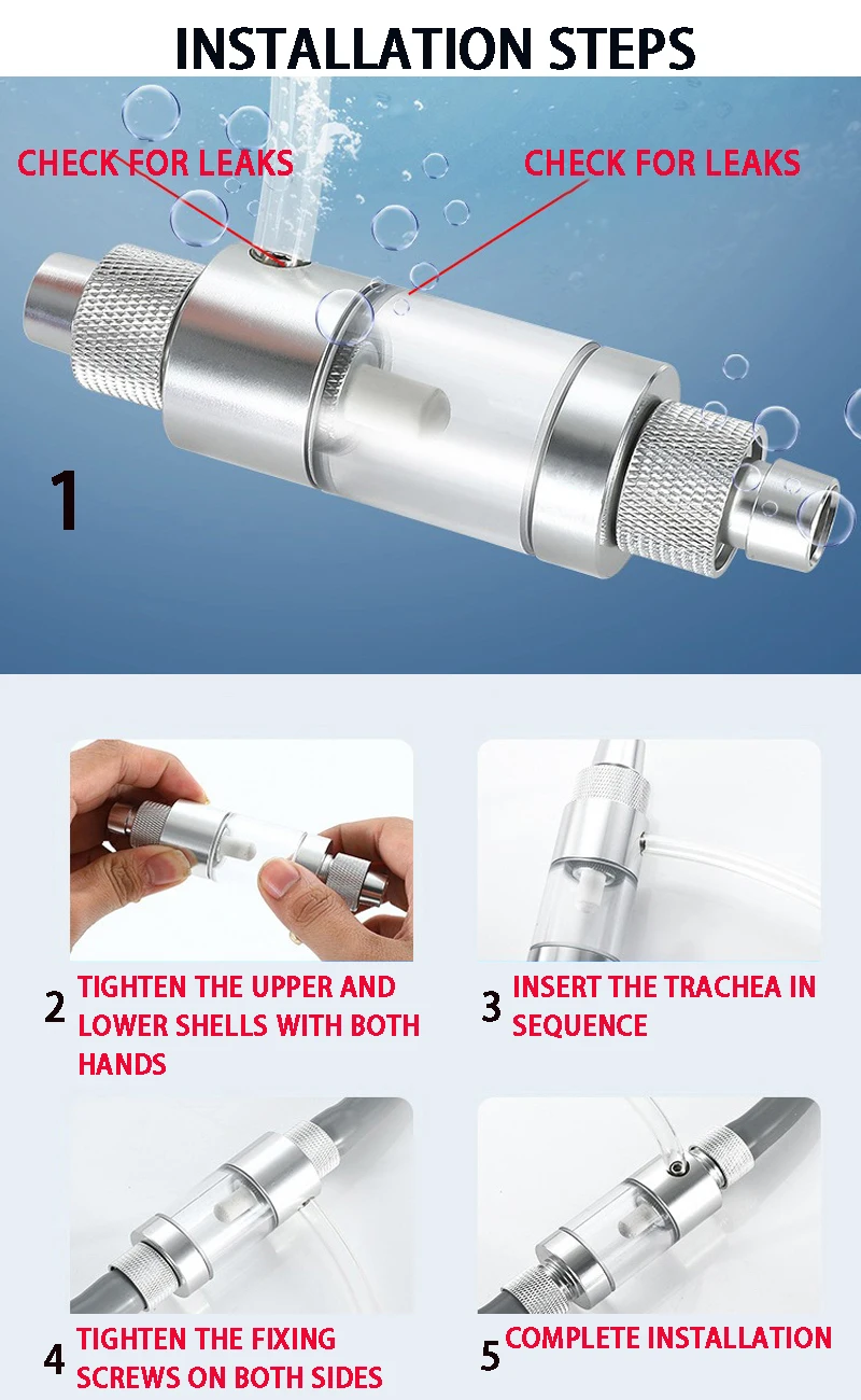 Aquarium DIYCO2 Diffuser Metal CO2 Nebulizer Fish Tank CO2 Steel Cylinder Generator Equipment Accessories External CO2 Diffuser