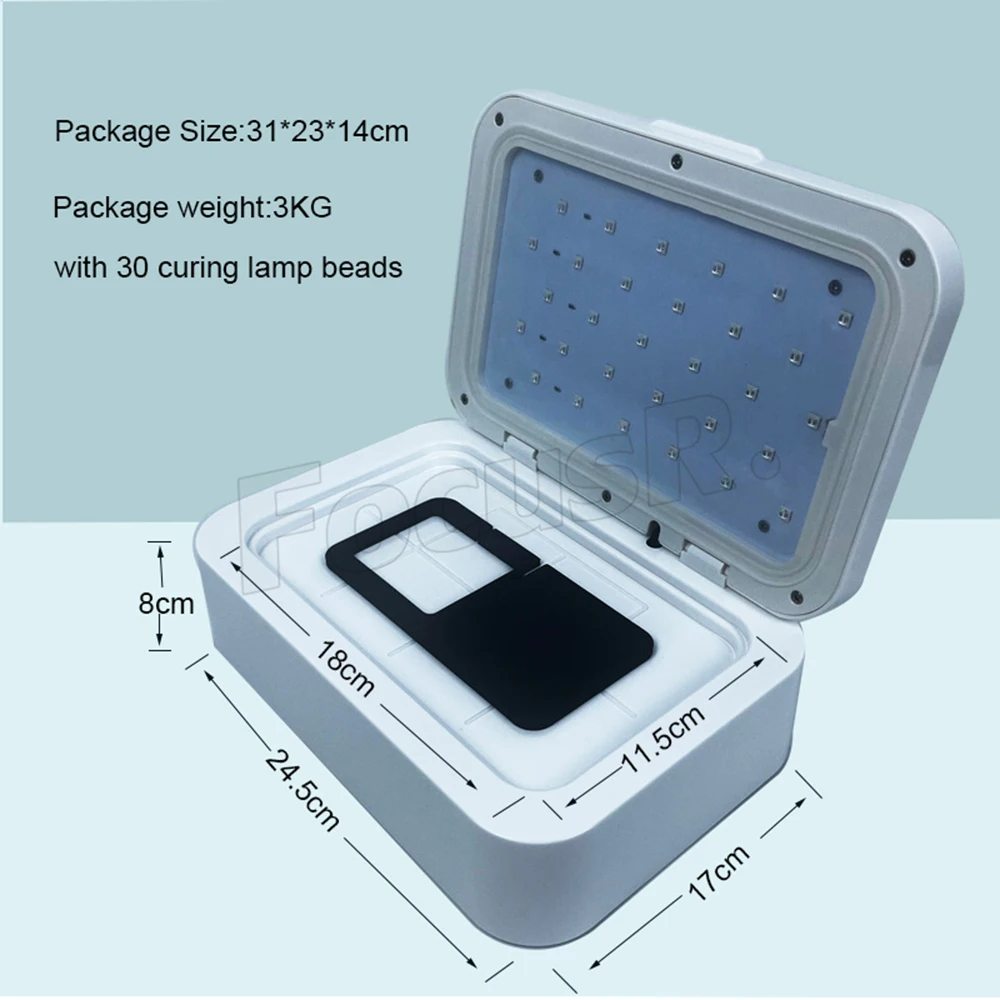 Fonlyu Vacuum UV Curing Laminating Machine For Curved Screen Mobile Phone Protector Hydrogel Film Laminator Bubbles Remover Tool