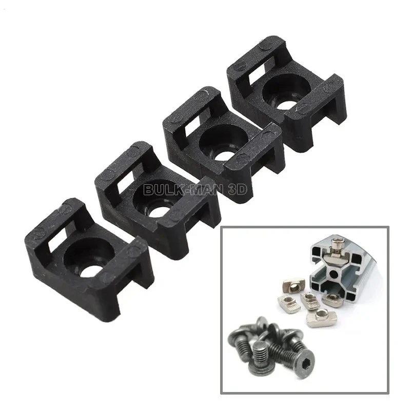 50pcs/Lot Cable Saddle Cable Tie Holders Pack for the Cables on V-Slot/T-Slot Aluminum Profiles and Mounting Plates