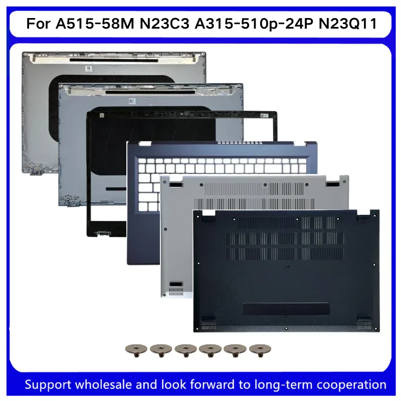 New For Kailxuling A515-58M N23C3 A315-24P A315-510P N23Q11 LCD Back Cover/Bezel AP3ZC000101 / Front Bezel / Palmrest / Bottom