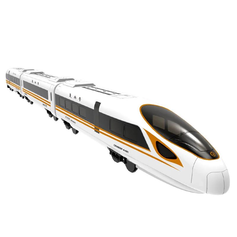 Riel de alta velocidad con Control remoto, carga Fuxing, tren Rc, coche, Metro, tren ferroviario de alta velocidad, modelo de juguete para niños, juguete para regalo