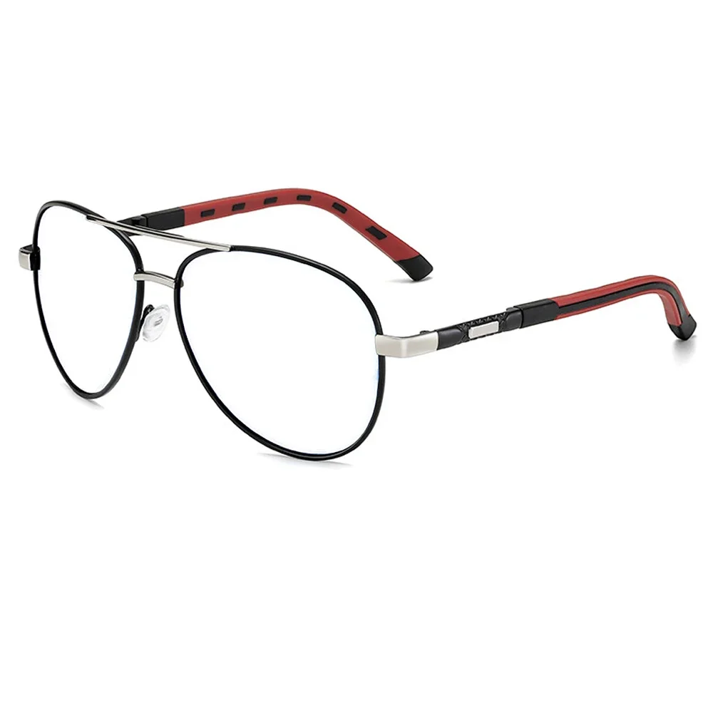 Oversized Al-mg Alloy Grey Frame Pilot Reading Glasses +0.75 +1 +1.25 +1.5 +1.75 +2 +2.25 +2.5 +2.75 +3 +3.25 +3.5 +3.75 +4 To+6