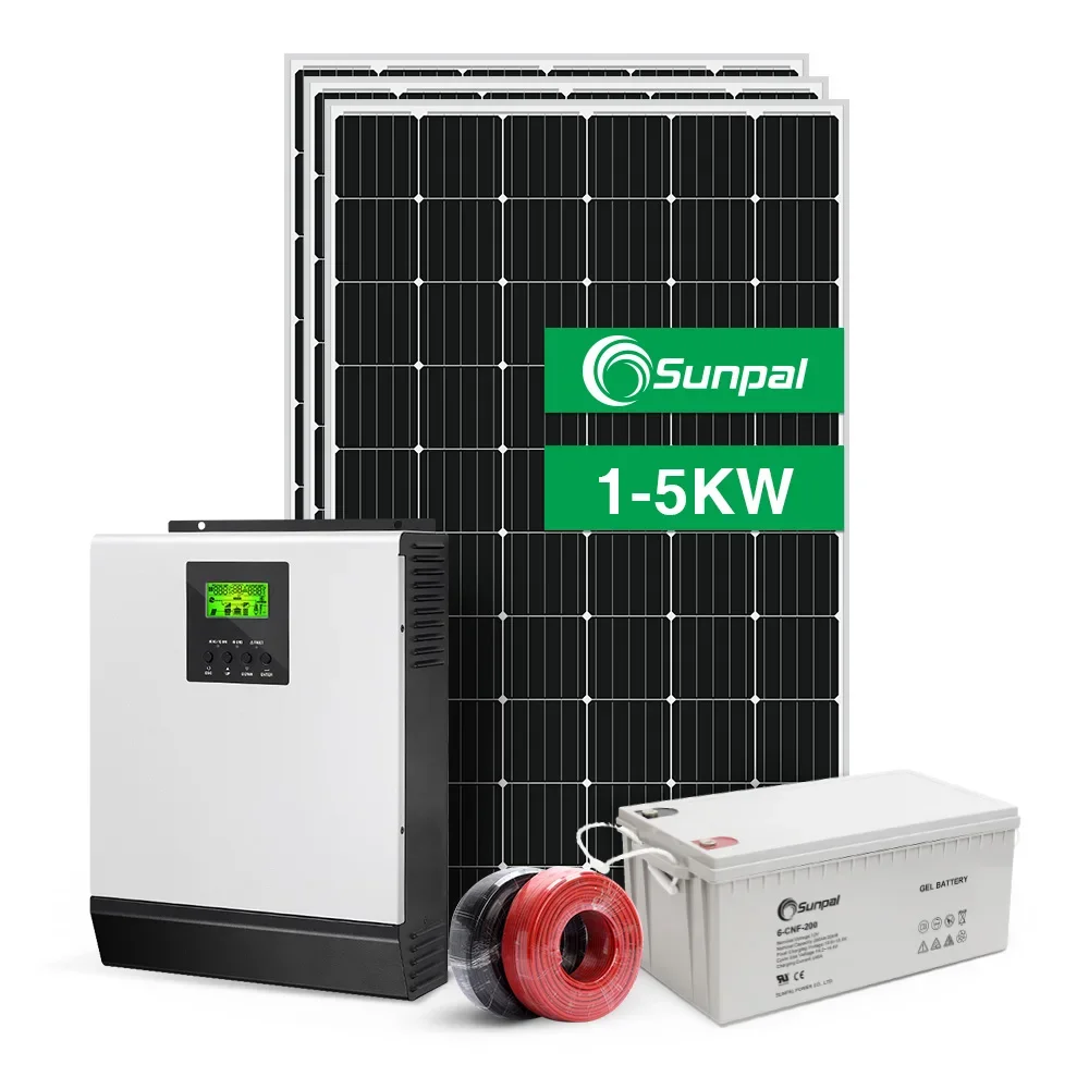 Sunpal Off Grid однофазная солнечная система Commlete 2KW 3KW 4KW 5KW для домашней гибриды