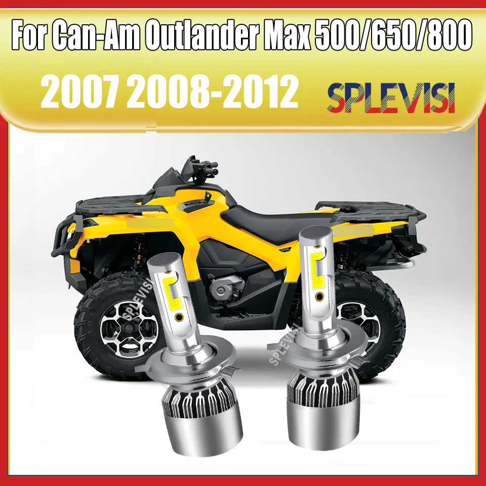 

H4 9003 Headlights Bulbs - COB automotive chip- Compatible each bulb provides 45W For Can-Am Outlander Max 500 600 800 2007-2012