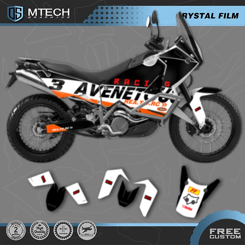 

DSMTECH Custom Motorcycle Graphics For KTM 2003 2004 2005 2006 2007 2008 2009 2010 2011-2016 ADV990 Decals Stickers Kits 001