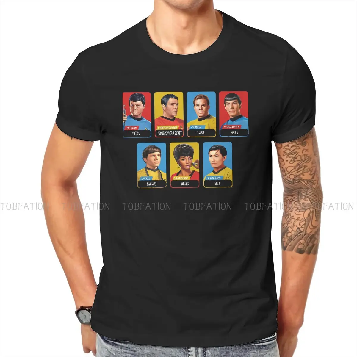 Retro Full Color TShirt For Men Starr Terk TOS Space Trekkers Film Clothing Style Polyester T Shirt Comfortable Print Loose