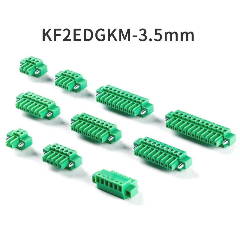 (10 Pieces) KF 2EDGKM - 3.5 - 2P 3P 4P 5P ~ 18P Pluggable Connector Terminal Block With Lug Positioning Hole Seat 15EDGKM 3.5mm