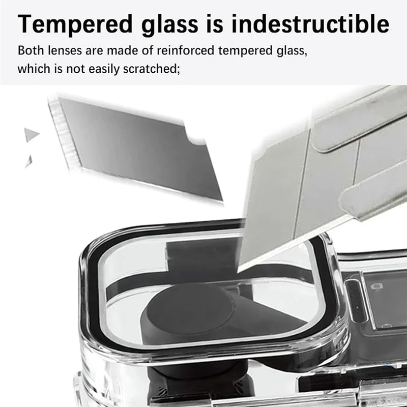 ABKI-Dive Case für DJI OSMO Pocket 3 Action-Kamera, Tauchschutzgehäuse Shell Cover, 45 m Unterwasserfotografie-Zubehör