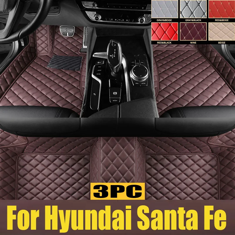 

Car Floor Mats For Hyundai Santa Fe Five Seats 2013 2014 2015 2016 2017 2018 Auto Foot Pads Carpet Cover Interior trunk mat