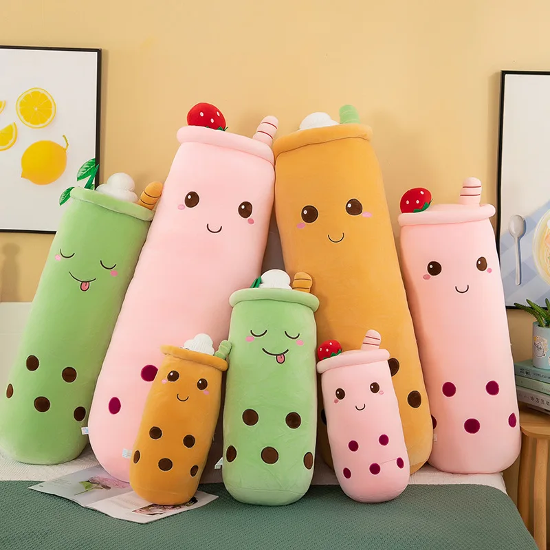 Trendy 40-110cm Boba Milk Tea Plush Toys Cute Soft Tea Cups Dolls Plump Not Easily Deformed Cushion For Kids