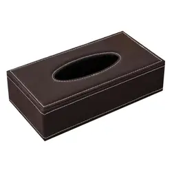 Decor Box Car Tissue Cover Tissue Boxes holder PU Leather black Brown towel inside paper Block Type Accessories auto Decoration