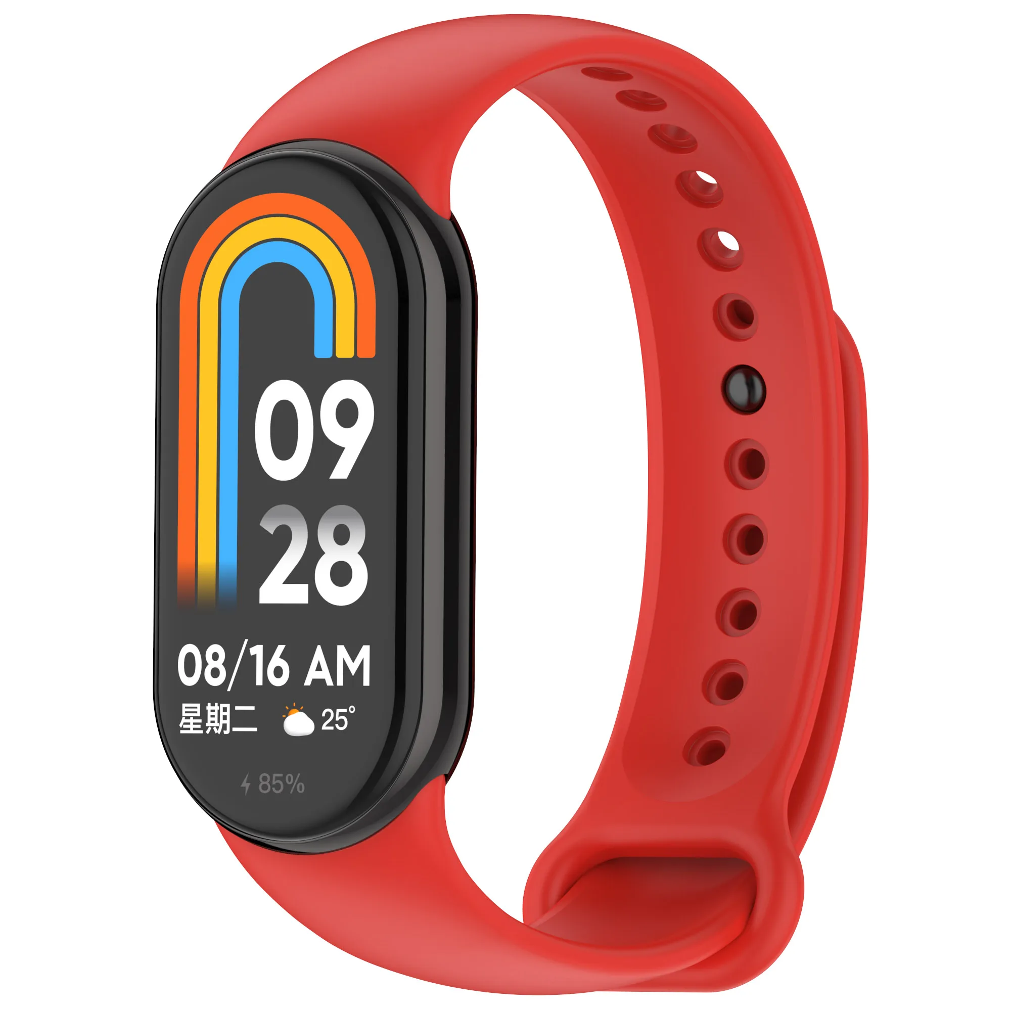 สายซิลิโคนสำหรับเปลี่ยนสมาร์ทวอทช์ Xiaomi Mi band 8 9สายรัดข้อมือแบบนิ่มสำหรับอุปกรณ์เสริม Mi band 8 9 Correa