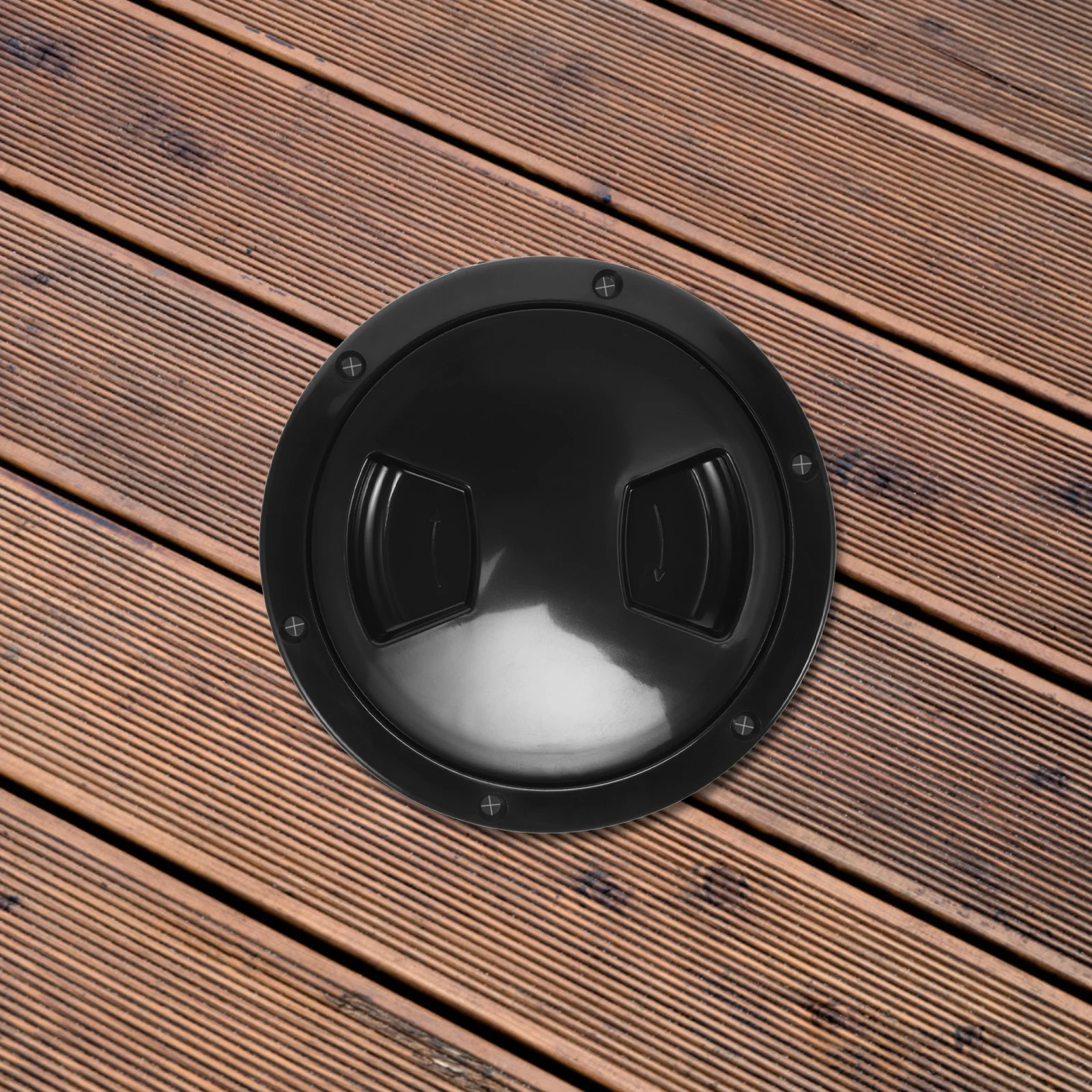 

5 Inch Deck Cover for Boat Hole Non Skid Black Round Hatch Covers Kayak Accessory Marine Parts RV Truck Use Deck Plate