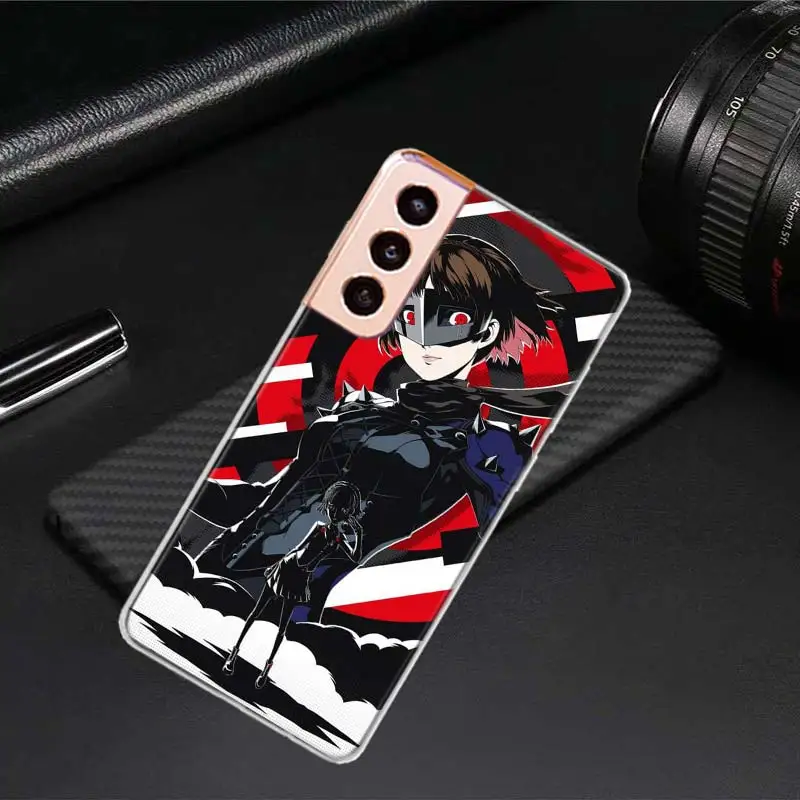 Anime Red V Person 5 Phone Case For Samsung A34 A54 Galaxy A02S A12 A22 A32 A42 A52 A52S A72 A71 A51 5G A41 A31 A21S A11 A01 M11